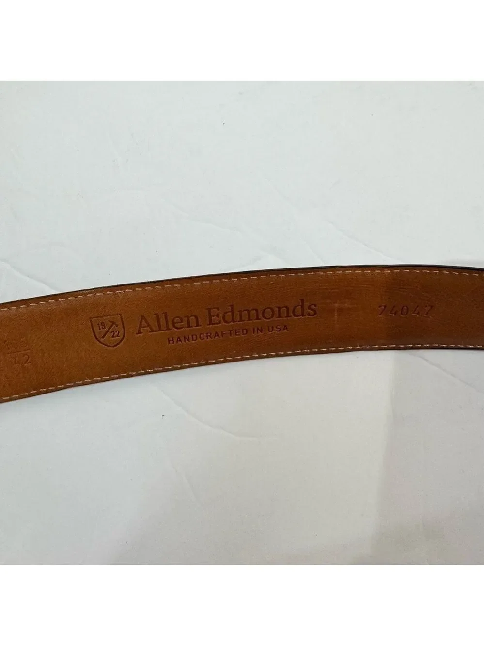 Allen Edmonds Brown Leather Belt 42